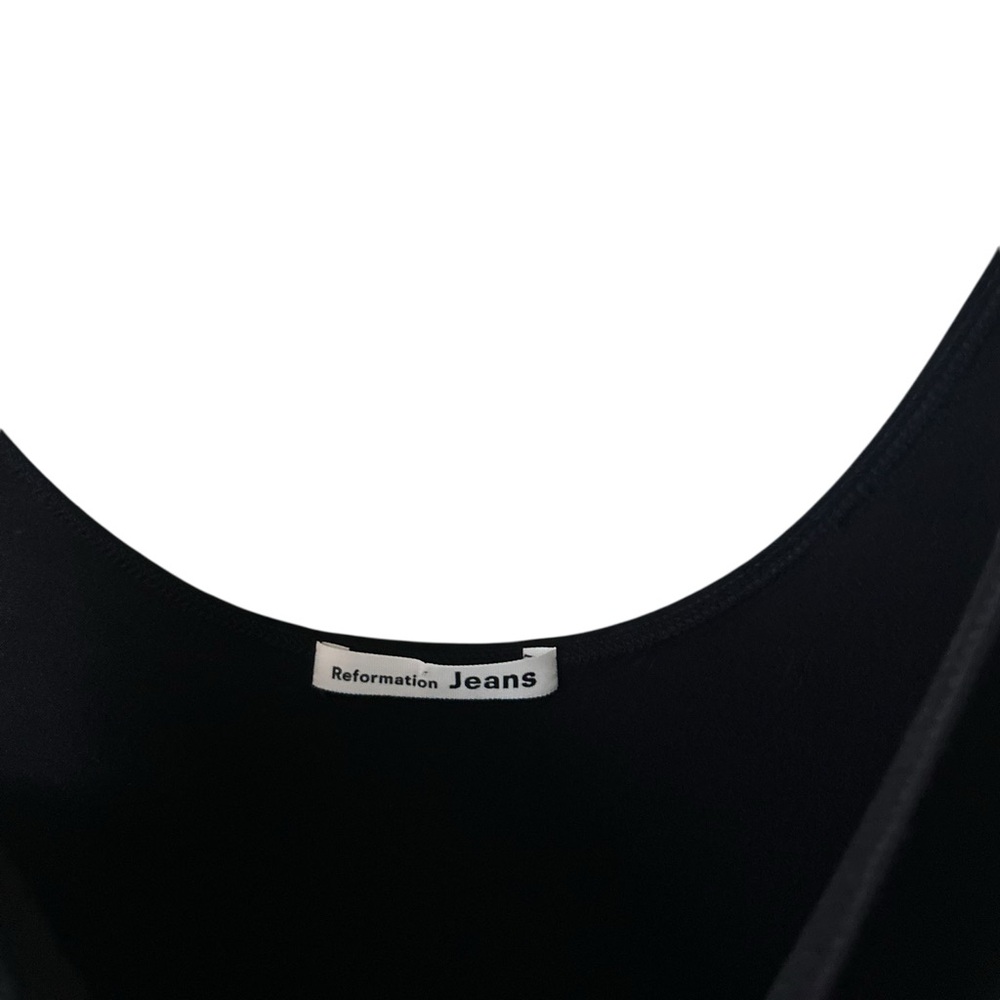 Reformation Black Button Front Basic Comfy Tencel… - image 4